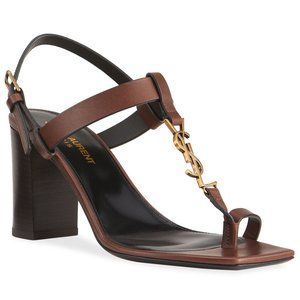 Saint Laurent Cassandra 75 Monogram Slingback Sandal